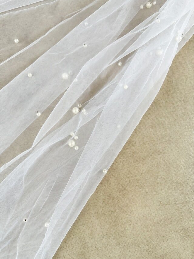 パールウェディングベール100cm 結婚式 ミディアム - おしゃれ花嫁様ブライダルアクセサリーの通販bijou holic千葉店舗パールウェディングベール100cm 結婚式 ミディアム
