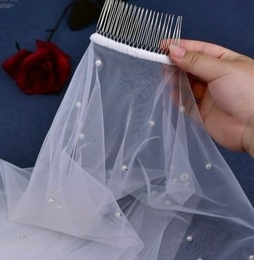 パールウェディングベール100cm 結婚式 ミディアム - おしゃれ花嫁様ブライダルアクセサリーの通販bijou holic千葉店舗パールウェディングベール100cm 結婚式 ミディアム