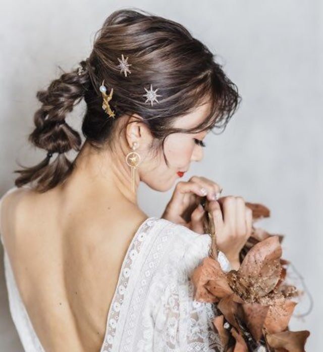 スパークルピン 3本セット 星ヘアアクセサリー - おしゃれ花嫁様ブライダルアクセサリーの通販bijou holic千葉店舗スパークルピン 3本セット 星ヘアアクセサリー