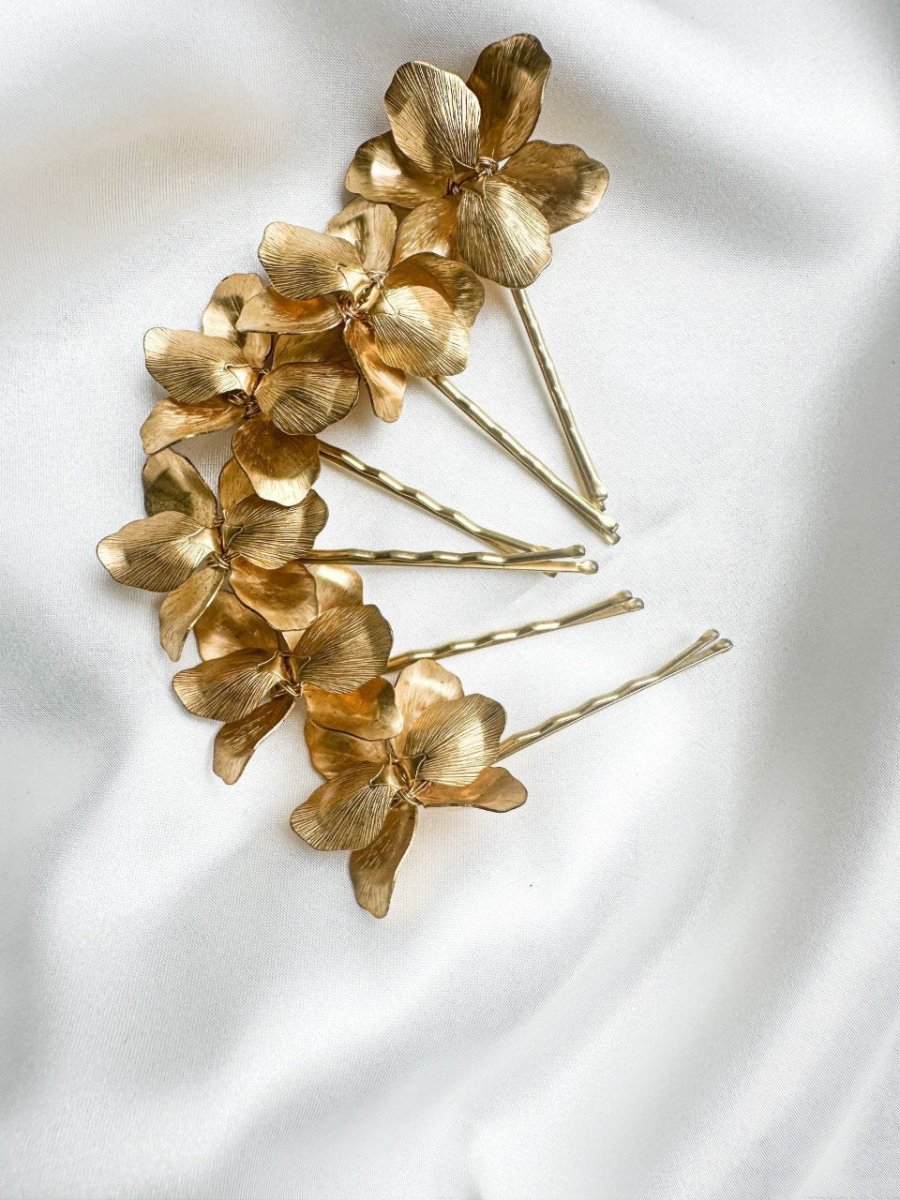 Featured in Zexy] Brass flower pin (set of 6) – おしゃれ花嫁