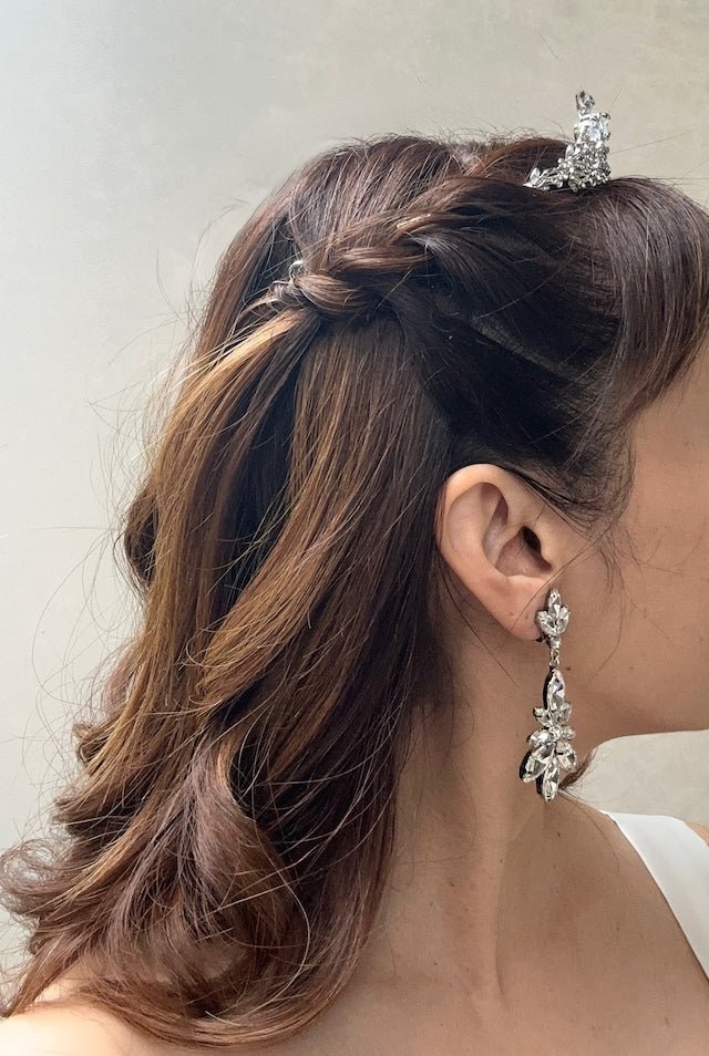 ブライダルジルコニアティアラ&シルバービジューピアス、イヤリング - おしゃれ花嫁様ブライダルアクセサリーの通販bijou holic千葉店舗ブライダルジルコニアティアラ&シルバービジューピアス、イヤリング