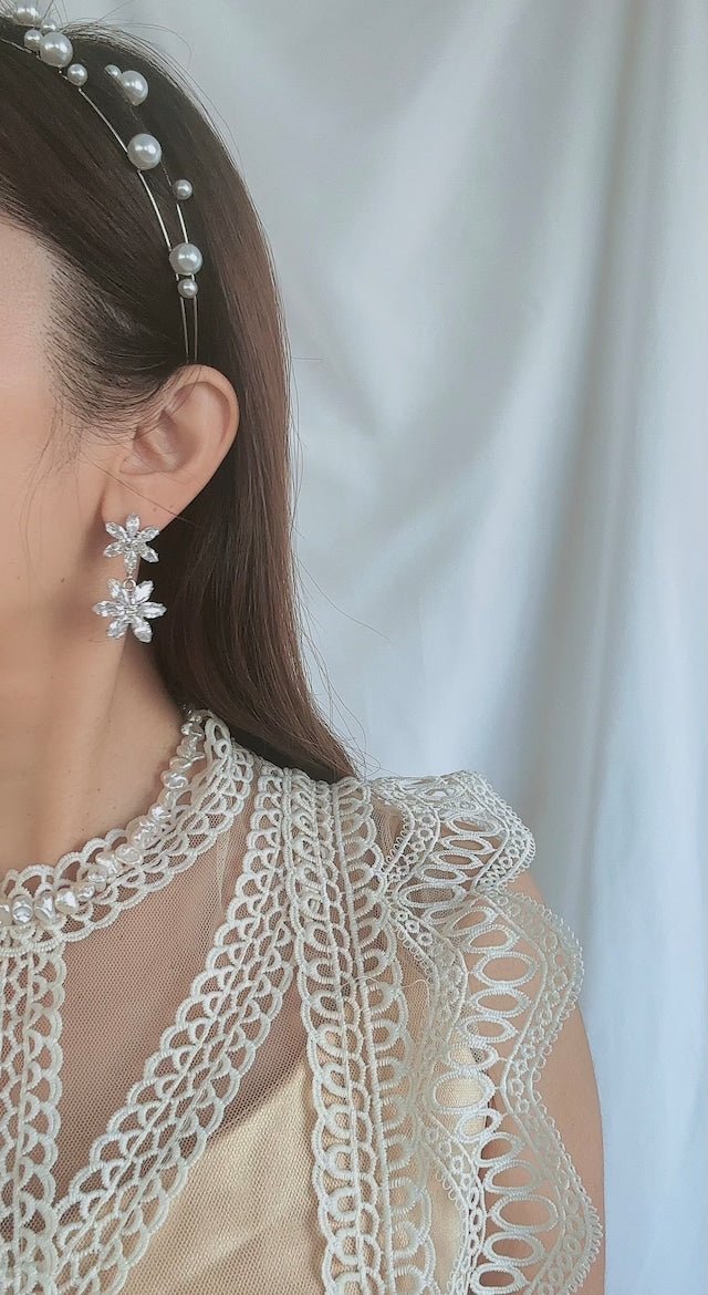 パールカチューシャ ブライダルヘッドアクセサリー - おしゃれ花嫁様ブライダルアクセサリーの通販bijou holic千葉店舗パールカチューシャ ブライダルヘッドアクセサリー