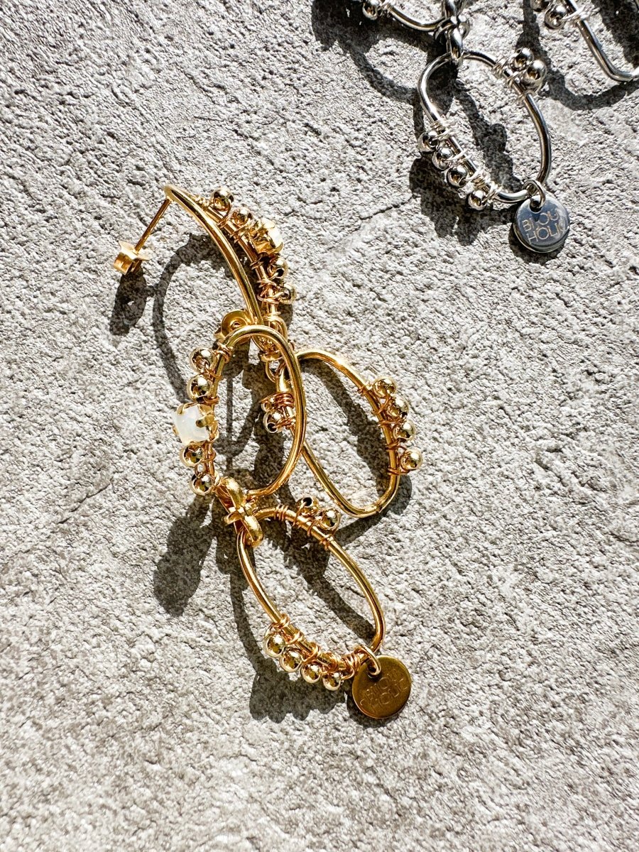 オーバルチェーンピアス&イヤリング ステンレス 大人アクセサリー - おしゃれ花嫁様ブライダルアクセサリーの通販bijou holic千葉店舗オーバルチェーンピアス&イヤリング ステンレス 大人アクセサリー