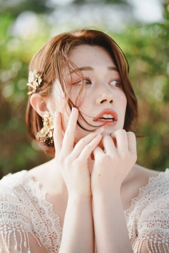 真鍮フラワーかすみ草 ピアス&イヤリング - おしゃれ花嫁様ブライダルアクセサリーの通販bijou holic千葉店舗真鍮フラワーかすみ草 ピアス&イヤリング