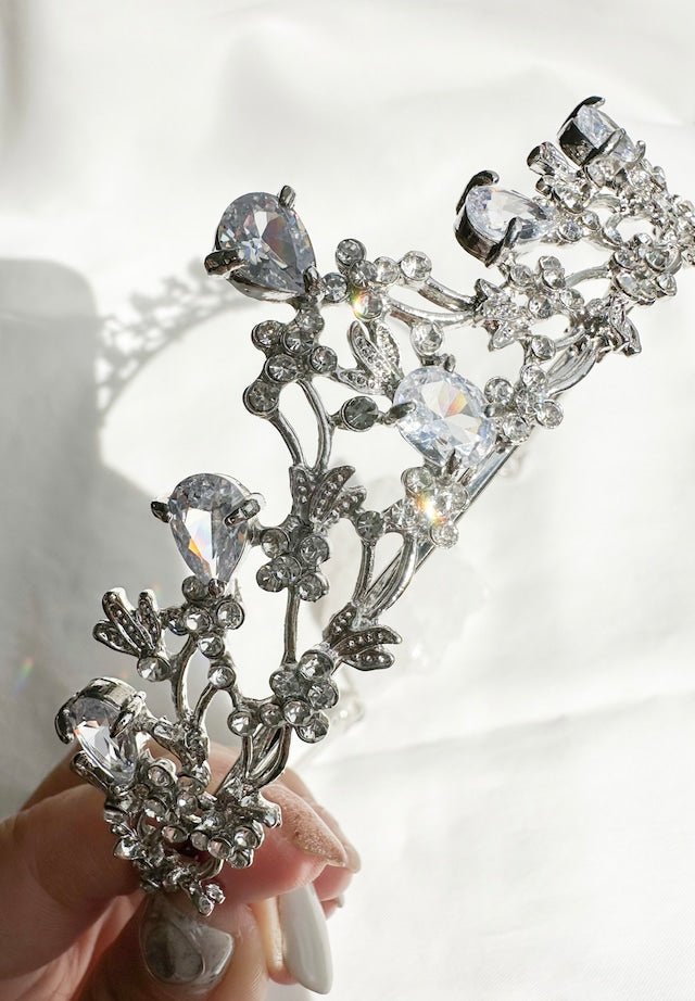 ジルコニアティアラ ブライダルヘッドドレス - おしゃれ花嫁様ブライダルアクセサリーの通販bijou holic千葉店舗ジルコニアティアラ ブライダルヘッドドレス