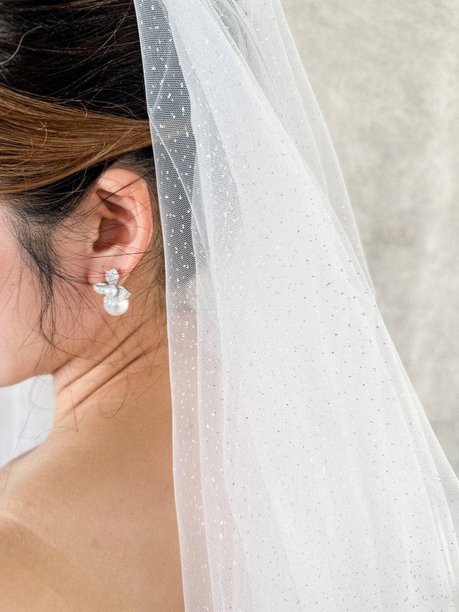 グリッタービジューウェディングベール 結婚式 ショート - おしゃれ花嫁様ブライダルアクセサリーの通販bijou holic千葉店舗グリッタービジューウェディングベール 結婚式 ショート