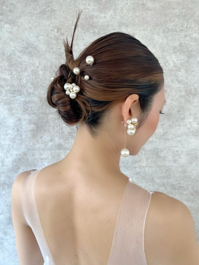 パールバブルピアス&イヤリング  - おしゃれ花嫁様ブライダルアクセサリーの通販bijou holic千葉店舗パールバブルピアス&イヤリング