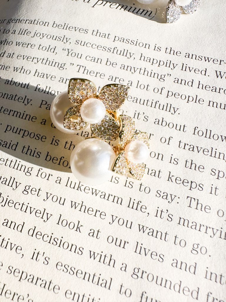 フラワーパールプチピアス&イヤリング 挙式 ウェディングティアラに - おしゃれ花嫁様ブライダルアクセサリーの通販bijou holic千葉店舗フラワーパールプチピアス&イヤリング 挙式 ウェディングティアラに