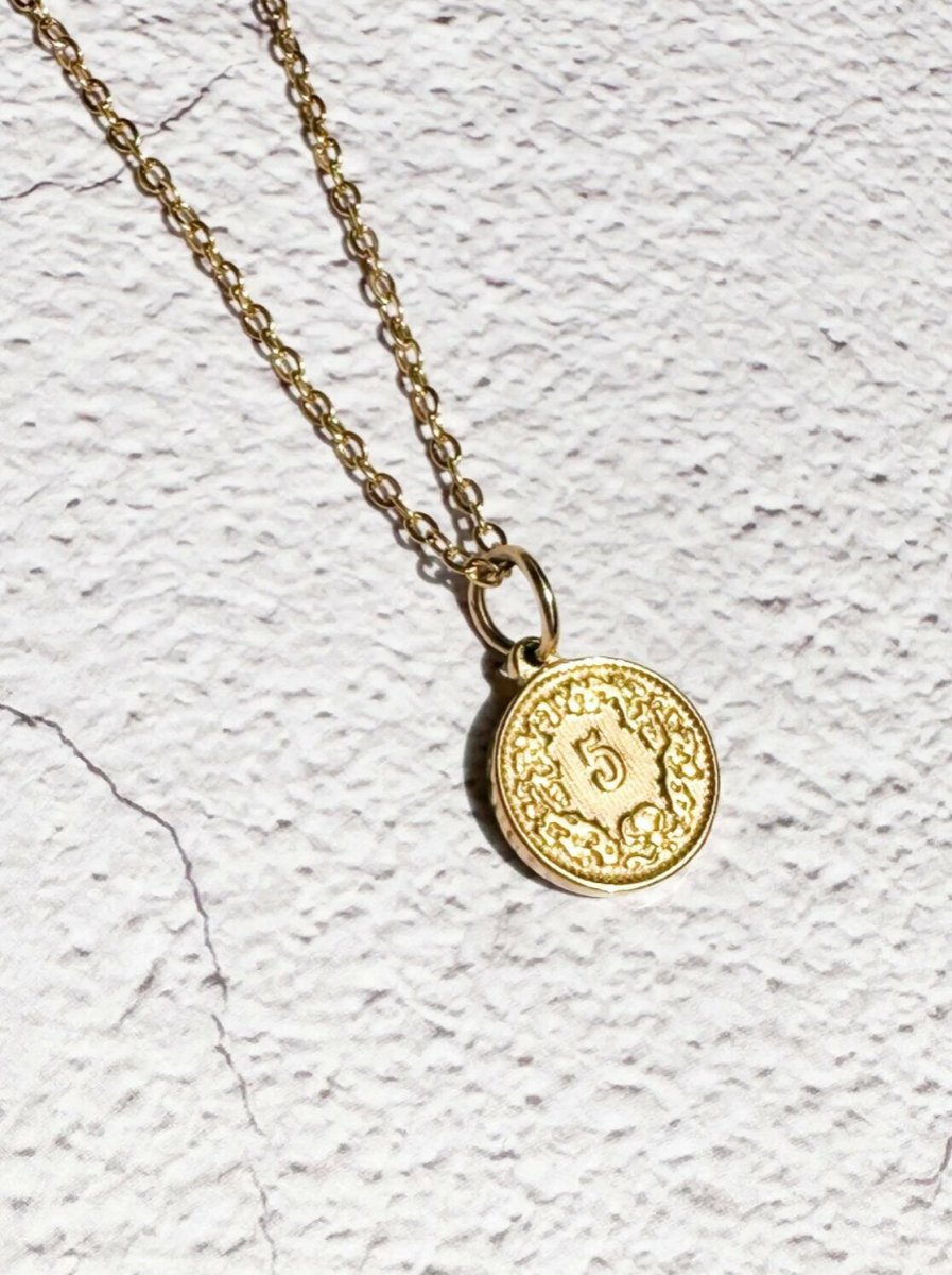 ステンレス コインネックレス - おしゃれ花嫁様ブライダルアクセサリーの通販bijou holic千葉店舗ステンレス コインネックレス