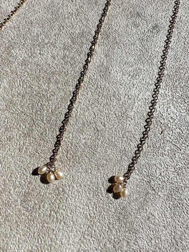 ロング淡水パールネックレス ヘッドアクセサリーにも - おしゃれ花嫁様ブライダルアクセサリーの通販bijou holic千葉店舗ロング淡水パールネックレス ヘッドアクセサリーにも