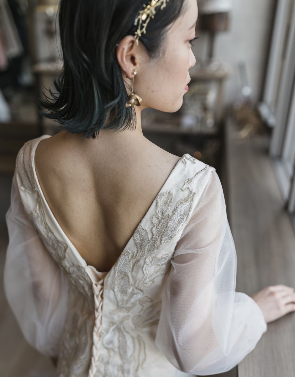 真鍮フラワードロップフラワーピアス&イヤリング - おしゃれ花嫁様ブライダルアクセサリーの通販bijou holic千葉店舗真鍮フラワードロップフラワーピアス&イヤリング
