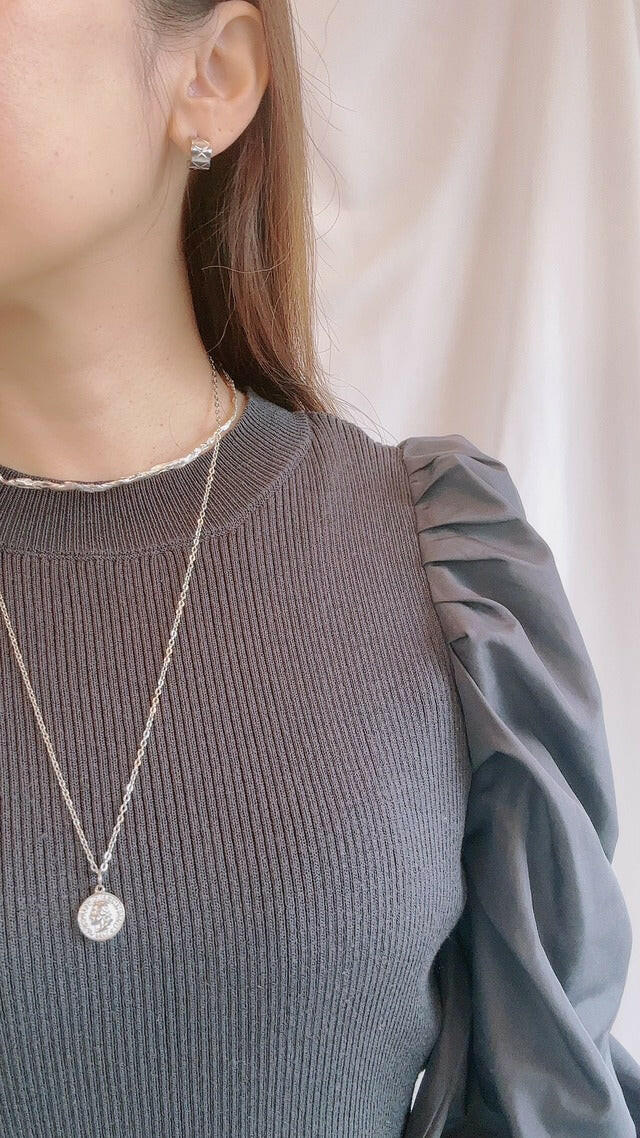 ステンレス コインネックレス - おしゃれ花嫁様ブライダルアクセサリーの通販bijou holic千葉店舗ステンレス コインネックレス