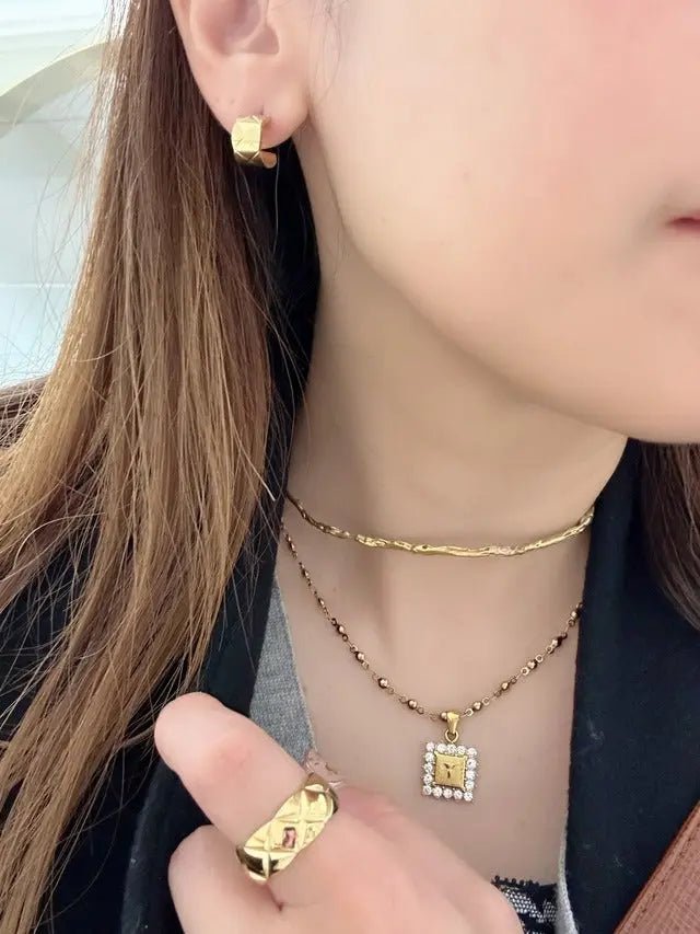ステンレス キルティングリング - おしゃれ花嫁様ブライダルアクセサリーの通販bijou holic千葉店舗ステンレス キルティングリング