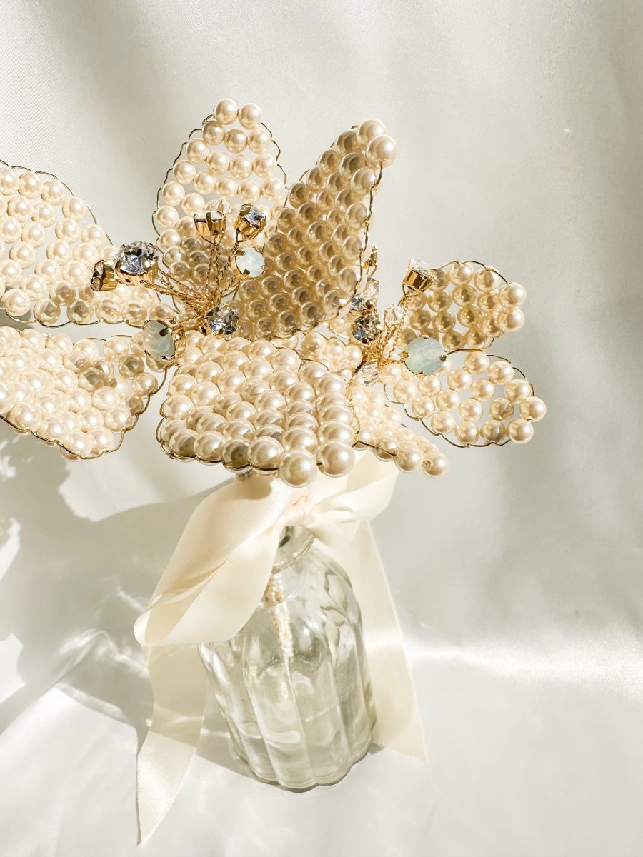 パールフラワーウェディングブーケ 花束 プレゼント ギフト - おしゃれ花嫁様ブライダルアクセサリーの通販bijou holic千葉店舗パールフラワーウェディングブーケ 花束 プレゼント ギフト