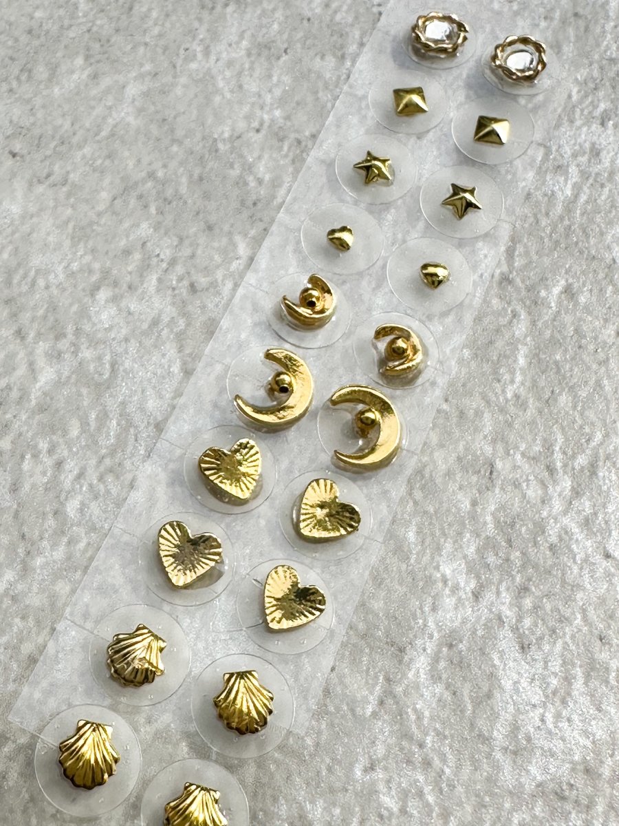 耳つぼジュエリー 金属アレルギー対応 月 ハート 星 シェル - おしゃれ花嫁様ブライダルアクセサリーの通販bijou holic千葉店舗耳つぼジュエリー 金属アレルギー対応 月 ハート 星 シェル