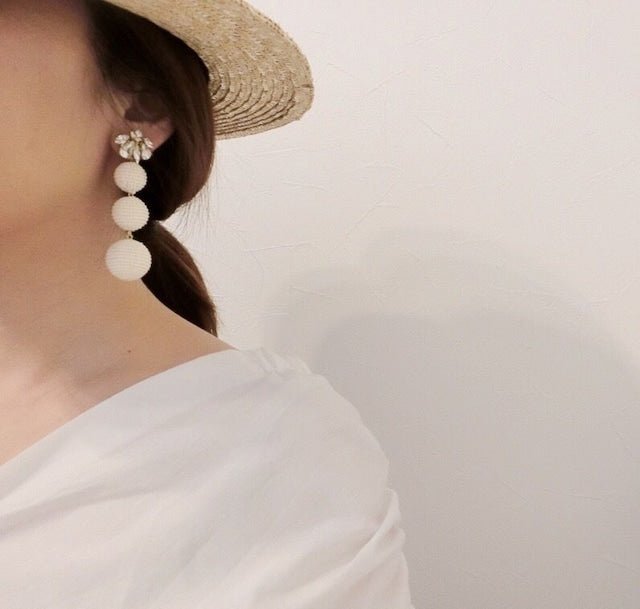 【ゼクシィ掲載】ビジューボンボンピアス&イヤリング - おしゃれ花嫁様ブライダルアクセサリーの通販bijou holic千葉店舗【ゼクシィ掲載】ビジューボンボンピアス&イヤリング