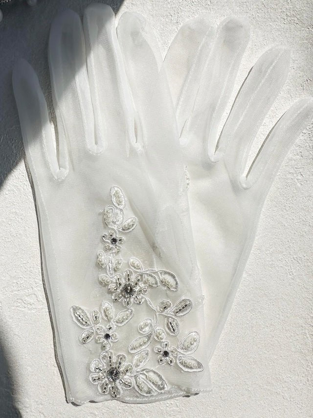 ウェディング刺繍グローブ - おしゃれ花嫁様ブライダルアクセサリーの通販bijou holic千葉店舗ウェディング刺繍グローブ