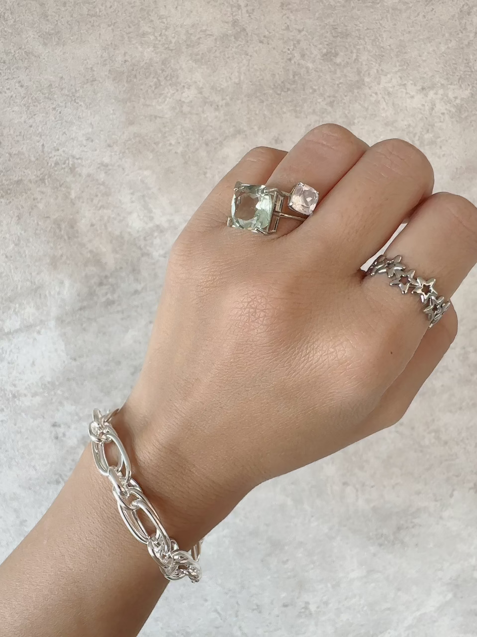 【人気】silver925 ボリュームチェーンブレスレット オシャレ花嫁様金属アレルギー対応ブライダルアクセサリーbijou holic