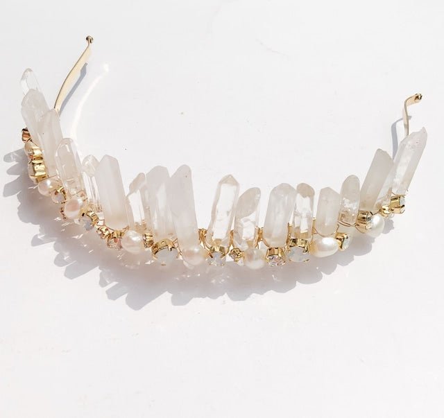 【ViVi掲載】水晶ティアラ 水晶ヘッドドレス ティアラ - おしゃれ花嫁様ブライダルアクセサリーの通販bijou holic千葉店舗【ViVi掲載】水晶ティアラ 水晶ヘッドドレス ティアラ