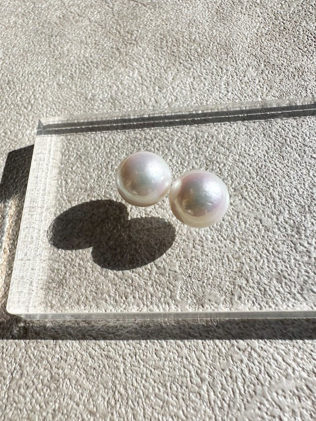 ラウンド淡水パール11mm ピアス＆イヤリング　ブライダル - おしゃれ花嫁様ブライダルアクセサリーの通販bijou holic千葉店舗ラウンド淡水パール11mm ピアス＆イヤリング　ブライダル
