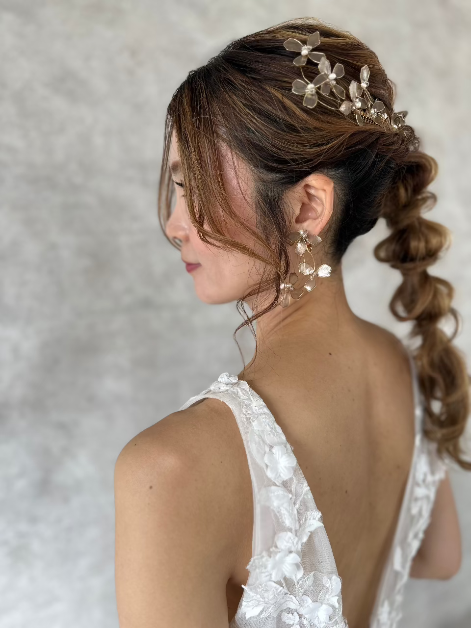 アメリカンミニフラワーヘッドアクセサリー　和装ヘアにも ブライダルアクセサリー(金属アレルギー対応)の通販bijou holic