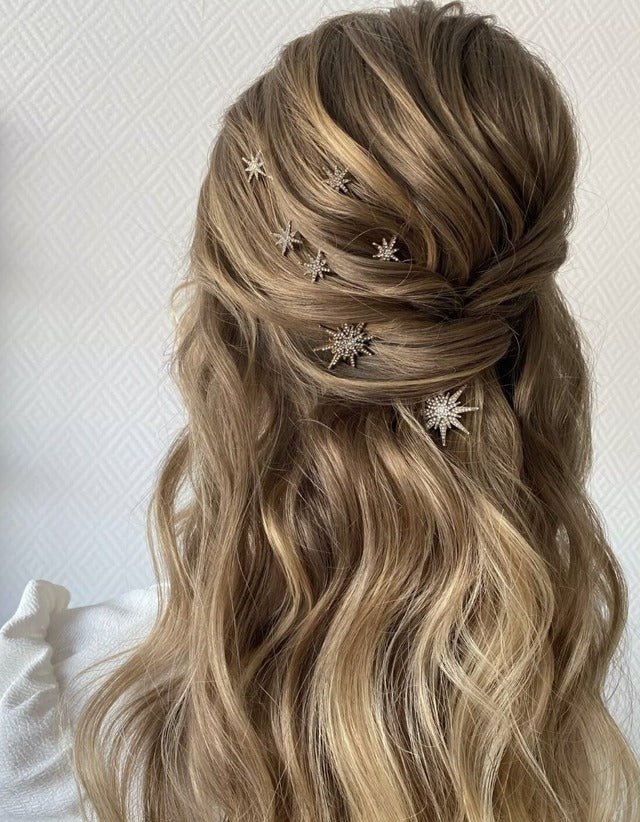 スパークルピン 3本セット 星ヘアアクセサリー – おしゃれ花嫁様