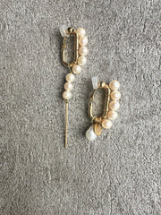 淡水パールアシメトリースティックピアス＆イヤリング　ブライダルアクセサリー　３way - おしゃれ花嫁様ブライダルアクセサリーの通販bijou holic千葉店舗淡水パールアシメトリースティックピアス＆イヤリング　ブライダルアクセサリー　３way