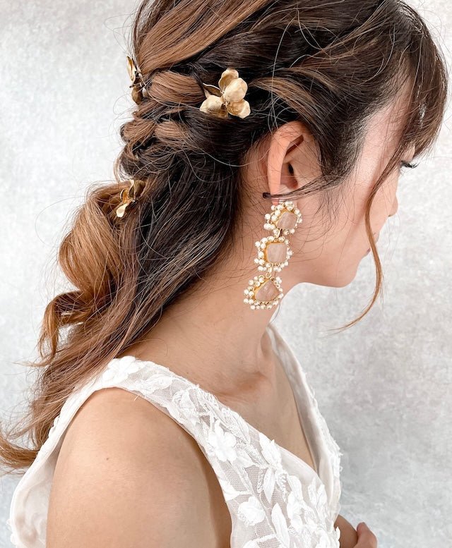 Featured in Zexy] Brass flower pin (set of 6) – おしゃれ花嫁