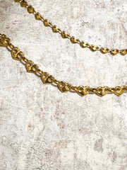 ステンレスハートチェーンネックレス/大人アクセサリー