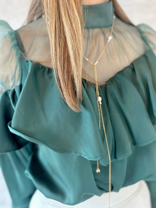 ロング淡水パールネックレス　ヘッドアクセサリーにも - おしゃれ花嫁様ブライダルアクセサリーの通販bijou holic千葉店舗ロング淡水パールネックレス　ヘッドアクセサリーにも