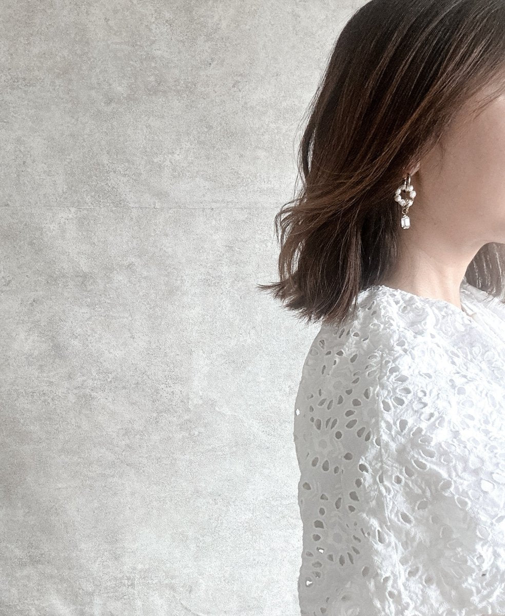 レクタングルビジューピアス＆イヤリング – おしゃれ花嫁様