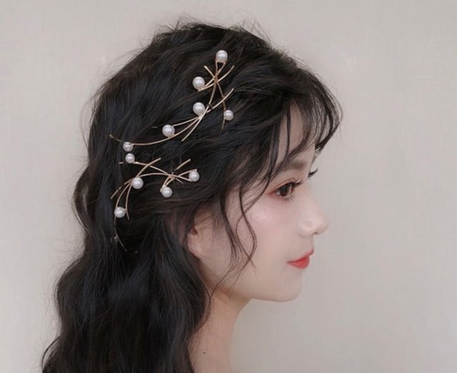 パールツインヘッドアクセサリー - おしゃれ花嫁様ブライダルアクセサリーの通販bijou holic千葉店舗パールツインヘッドアクセサリー