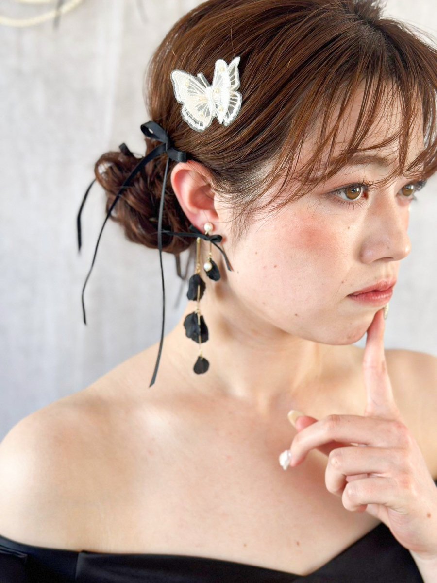 バタフライヘアクリップ　蝶ヘアピン　ブライダル　成人式　卒業式 - おしゃれ花嫁様ブライダルアクセサリーの通販bijou holic千葉店舗バタフライヘアクリップ　蝶ヘアピン　ブライダル　成人式　卒業式