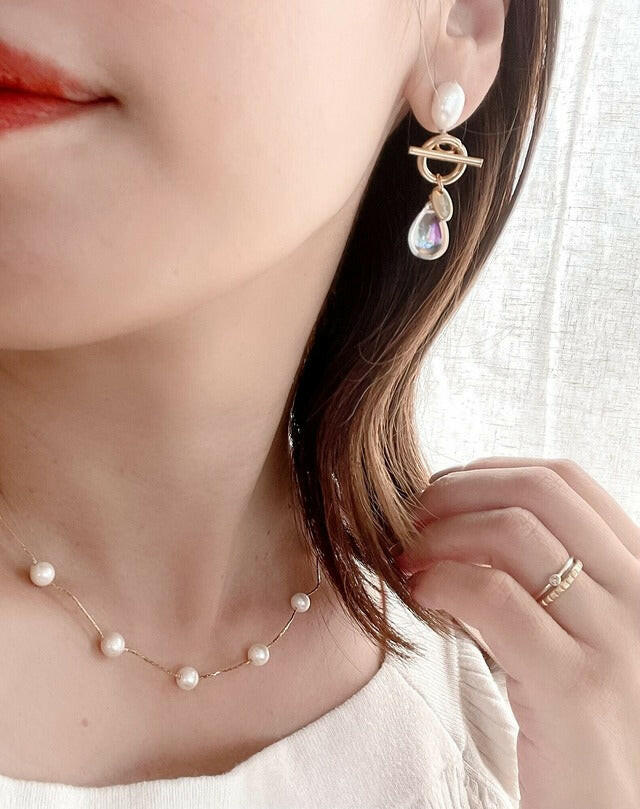 アクアクリスタルピアス＆イヤリング - おしゃれ花嫁様ブライダルアクセサリーの通販bijou holic千葉店舗アクアクリスタルピアス＆イヤリング