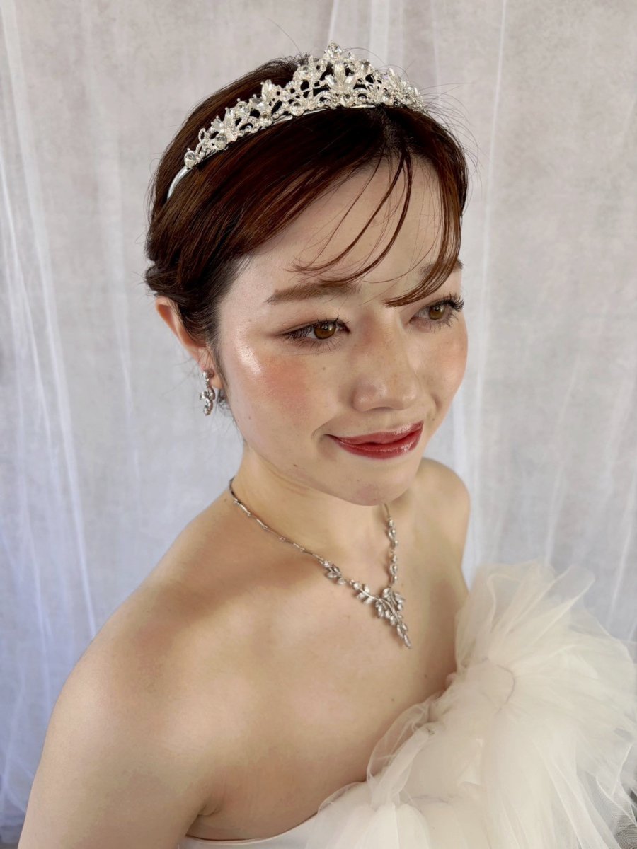 ジルコニアウェディングネックレスセット　挙式　結婚式アクセサリー - おしゃれ花嫁様ブライダルアクセサリーの通販bijou holic千葉店舗ジルコニアウェディングネックレスセット　挙式　結婚式アクセサリー