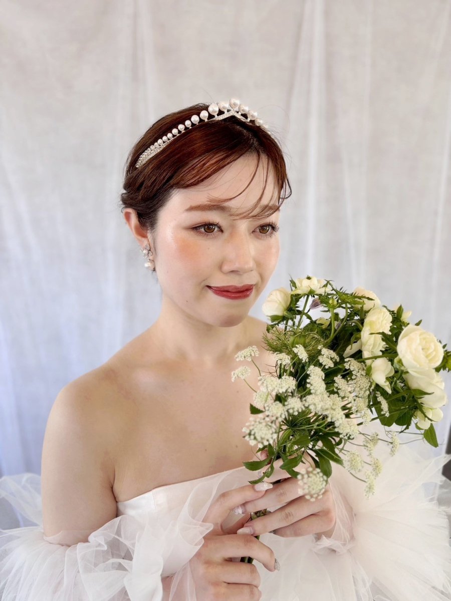 パールエレガントウェディングティアラ　結婚式　花嫁様 - おしゃれ花嫁様ブライダルアクセサリーの通販bijou holic千葉店舗パールエレガントウェディングティアラ　結婚式　花嫁様