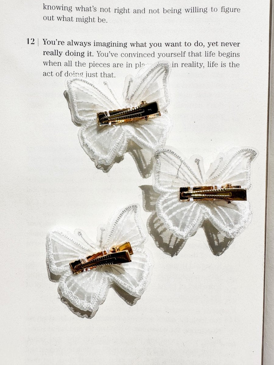 バタフライヘアクリップ 蝶ヘアピン ブライダル 成人式 卒業式