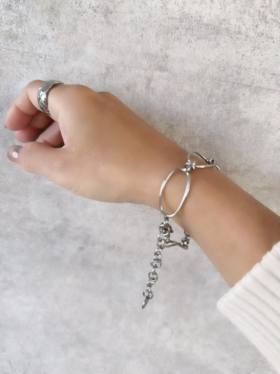 オーバルチェーンブレスレット　ステンレス　大人アクセサリー - おしゃれ花嫁様ブライダルアクセサリーの通販bijou holic千葉店舗オーバルチェーンブレスレット　ステンレス　大人アクセサリー