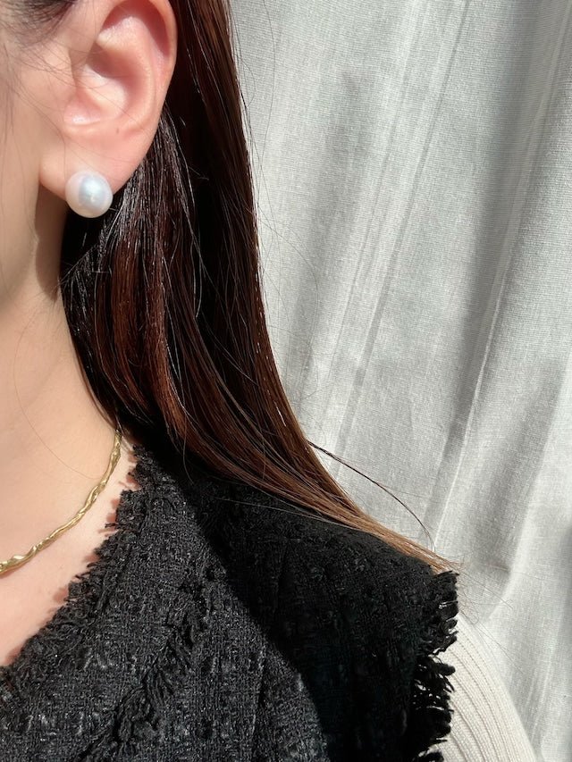 バロック淡水パールピアス＆イヤリング　パールアクセサリー　挙式にも人気 - おしゃれ花嫁様ブライダルアクセサリーの通販bijou holic千葉店舗バロック淡水パールピアス＆イヤリング　パールアクセサリー　挙式にも人気