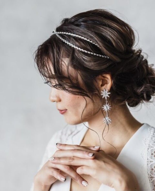 スパークルスターブライダルピアス＆イヤリング　金属アレルギー対応 - おしゃれ花嫁様ブライダルアクセサリーの通販bijou holic千葉店舗スパークルスターブライダルピアス＆イヤリング　金属アレルギー対応