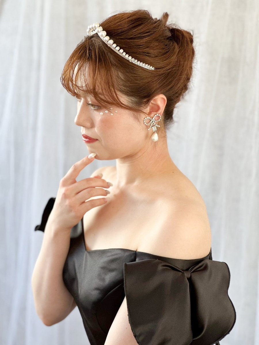 パールエレガントウェディングティアラ　結婚式　花嫁様 - おしゃれ花嫁様ブライダルアクセサリーの通販bijou holic千葉店舗パールエレガントウェディングティアラ　結婚式　花嫁様
