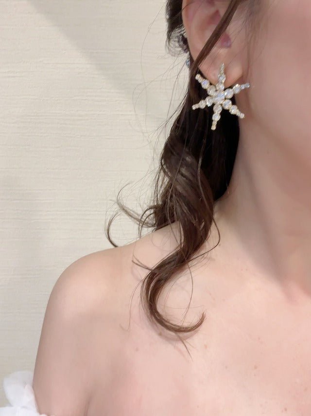 ステラ　ビジューピアス＆イヤリング - おしゃれ花嫁様ブライダルアクセサリーの通販bijou holic千葉店舗ステラ　ビジューピアス＆イヤリング