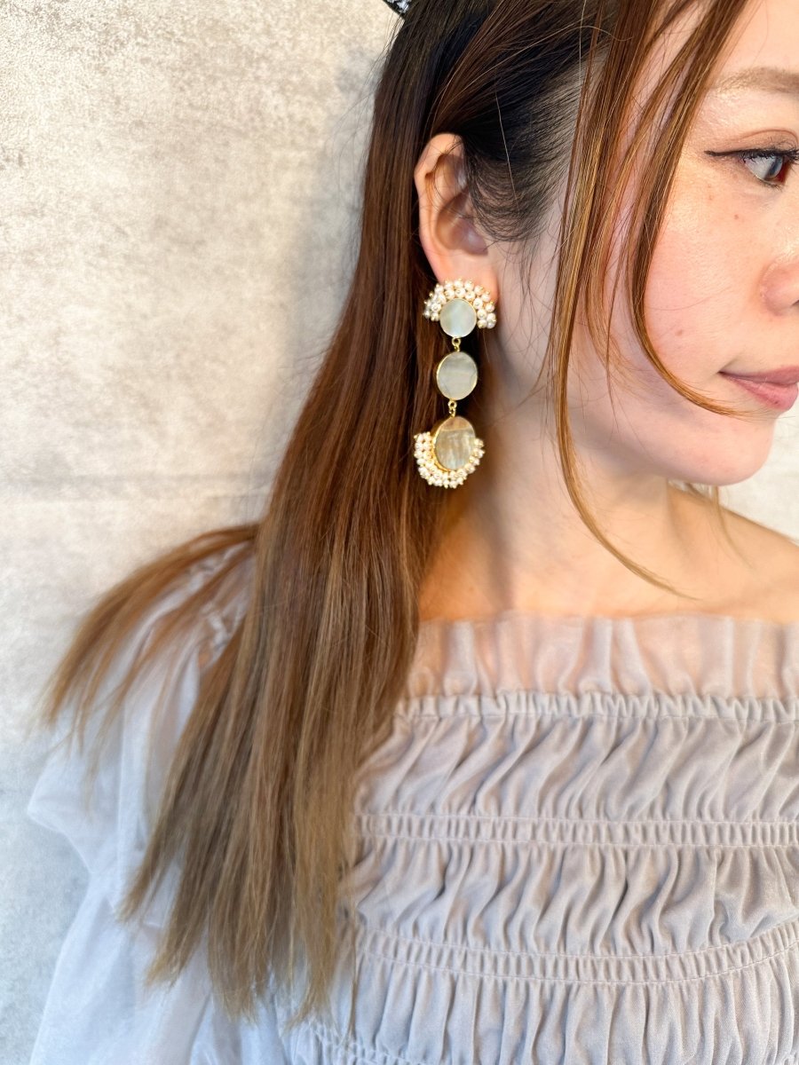 ピーコックピアス＆イヤリング　パール - おしゃれ花嫁様ブライダルアクセサリーの通販bijou holic千葉店舗ピーコックピアス＆イヤリング　パール