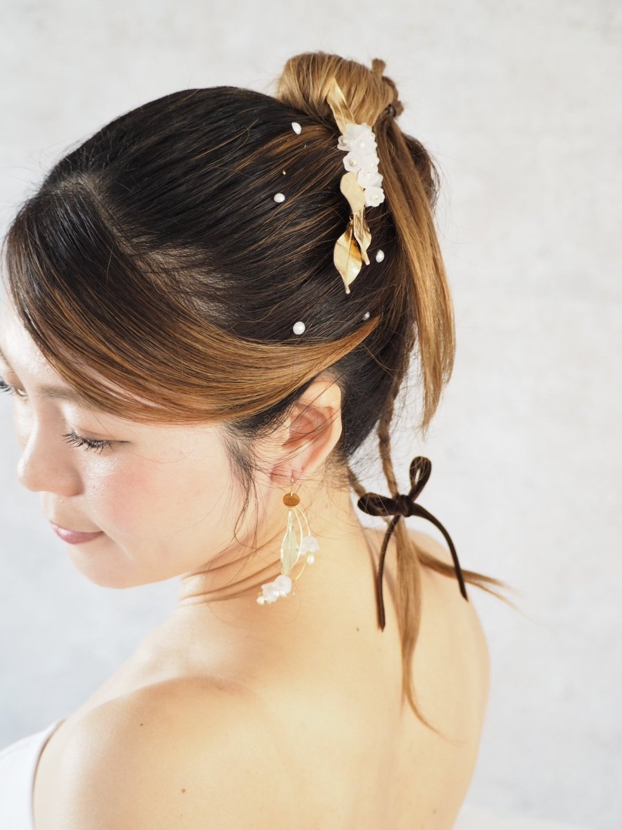 ミュゲピアス＆イヤリング　すずらん　大人可愛いアクセサリー - おしゃれ花嫁様ブライダルアクセサリーの通販bijou holic千葉店舗ミュゲピアス＆イヤリング　すずらん　大人可愛いアクセサリー