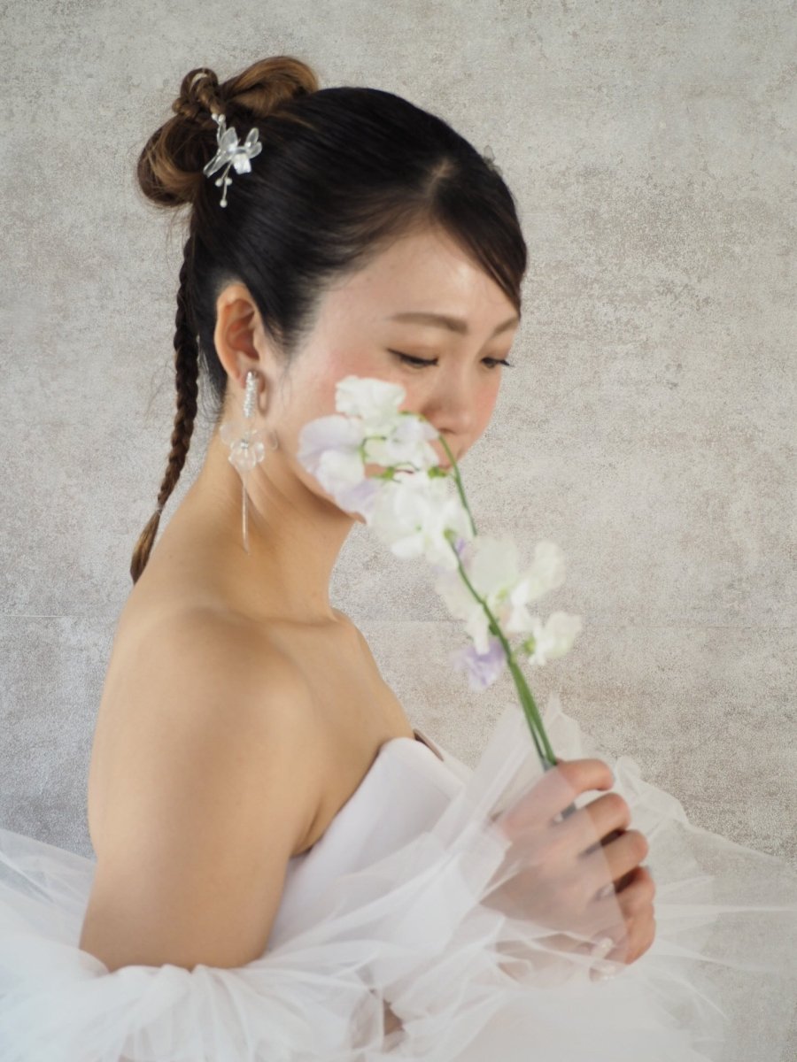 クリアアメリカンフラワーコーム　ウェディングヘアアクセサリー - おしゃれ花嫁様ブライダルアクセサリーの通販bijou holic千葉店舗クリアアメリカンフラワーコーム　ウェディングヘアアクセサリー