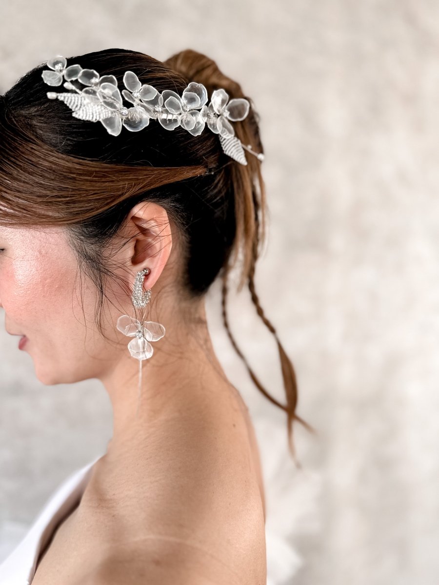 クリアアメリカンフラワーコーム　ウェディングヘアアクセサリー - おしゃれ花嫁様ブライダルアクセサリーの通販bijou holic千葉店舗クリアアメリカンフラワーコーム　ウェディングヘアアクセサリー