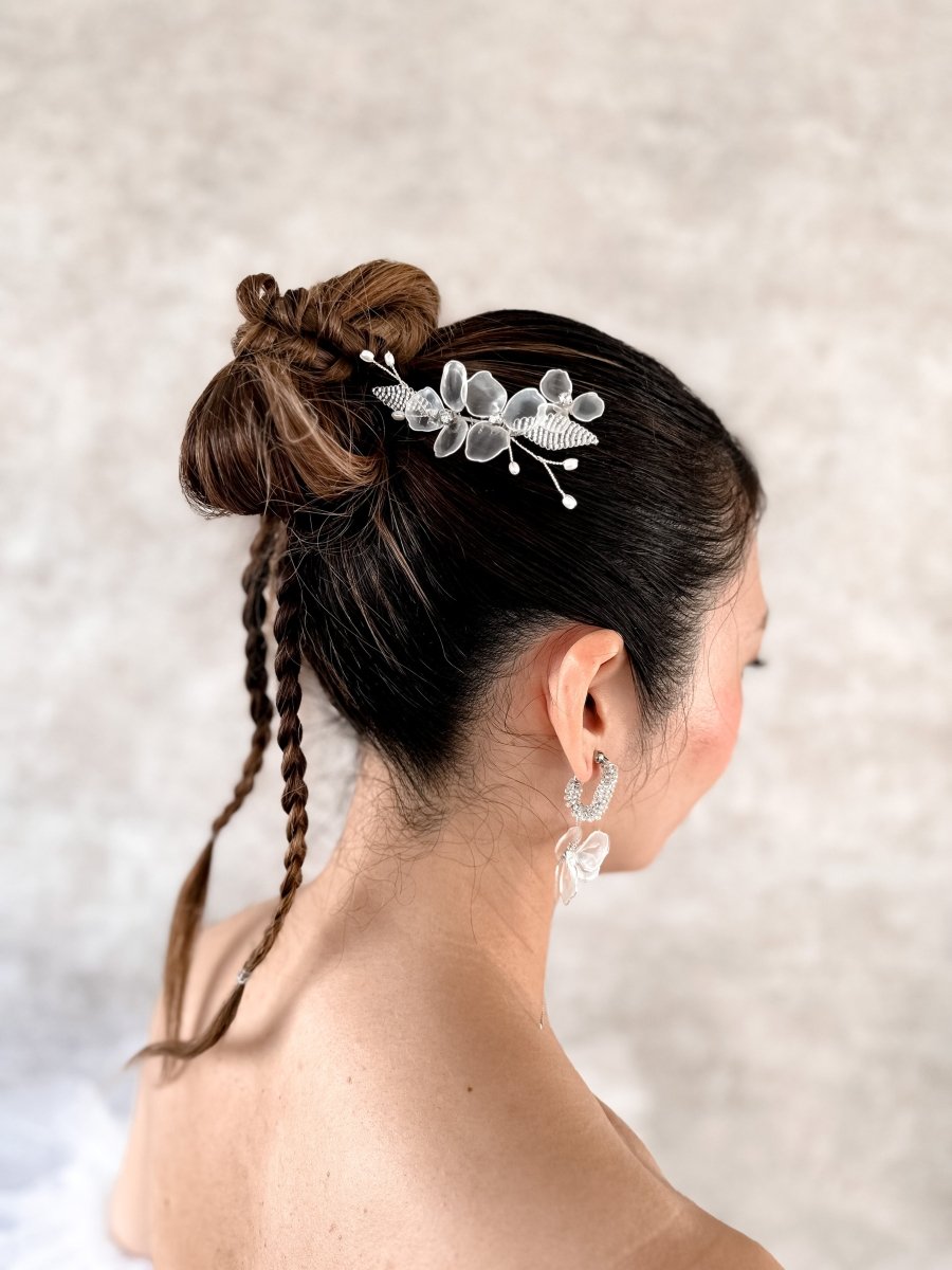 クリアアメリカンフラワーコーム　ウェディングヘアアクセサリー - おしゃれ花嫁様ブライダルアクセサリーの通販bijou holic千葉店舗クリアアメリカンフラワーコーム　ウェディングヘアアクセサリー