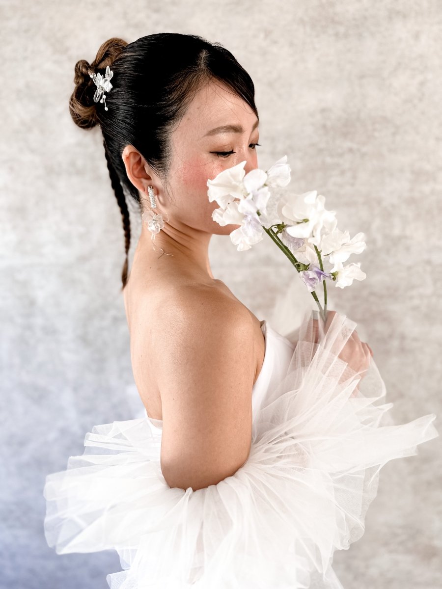 クリアアメリカンフラワーコーム　ウェディングヘアアクセサリー - おしゃれ花嫁様ブライダルアクセサリーの通販bijou holic千葉店舗クリアアメリカンフラワーコーム　ウェディングヘアアクセサリー