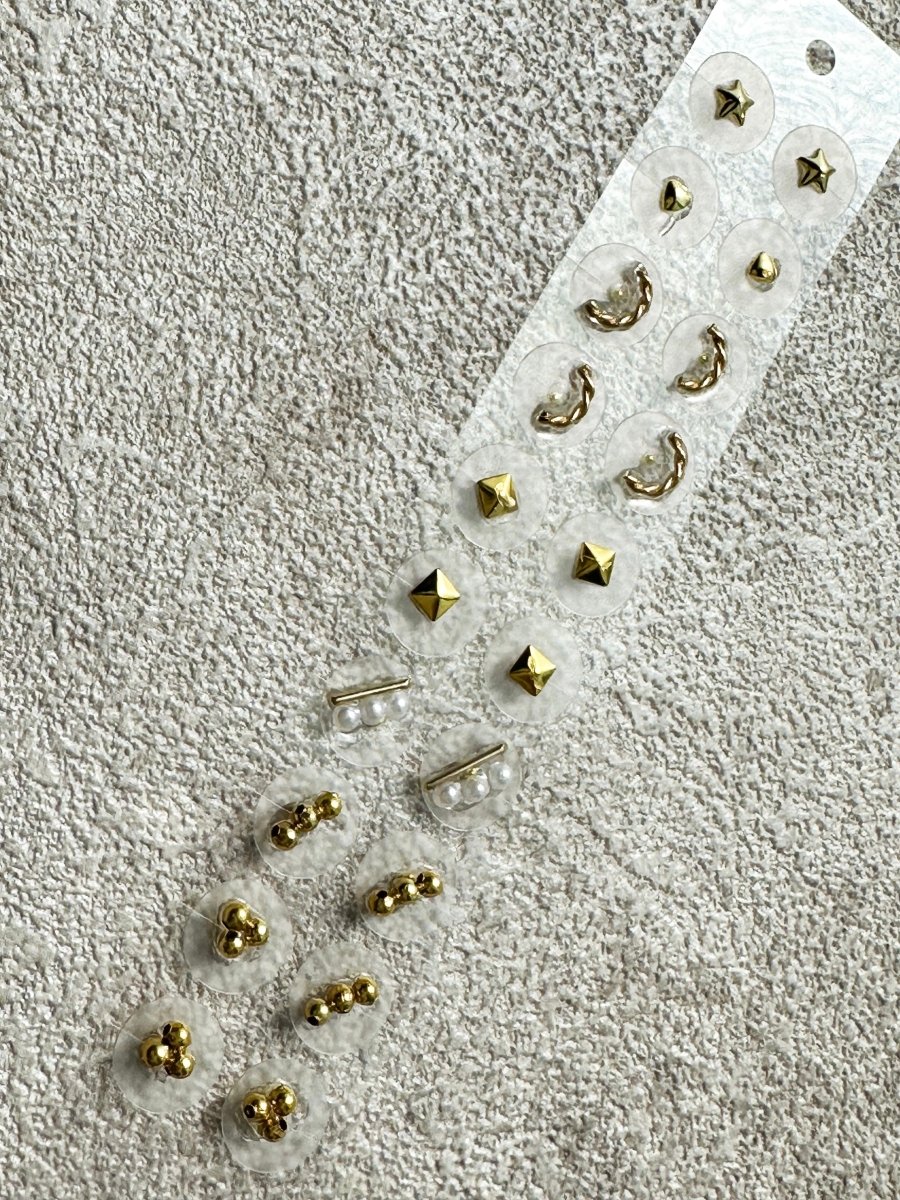 耳つぼジュエリーシール　金属アレルギー対応　粒々　星　スタッズ　パール - おしゃれ花嫁様ブライダルアクセサリーの通販bijou holic千葉店舗耳つぼジュエリーシール　金属アレルギー対応　粒々　星　スタッズ　パール