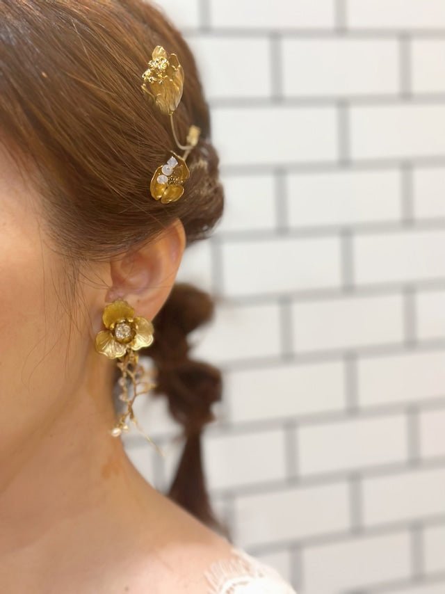 コスモスピアス＆イヤリング　ナチュラルウェディング - おしゃれ花嫁様ブライダルアクセサリーの通販bijou holic千葉店舗コスモスピアス＆イヤリング　ナチュラルウェディング